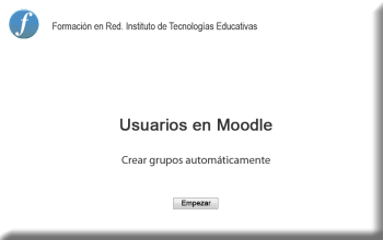 Vídeo tutorial Crear grupos automáticamente