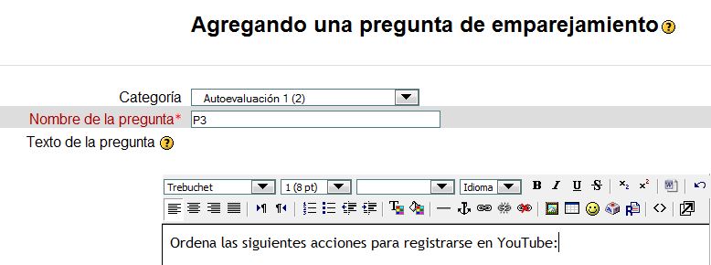 Emparejamiento. Configuración ajustes generales