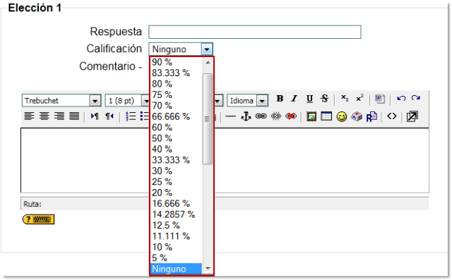 Opción múltiple. Elecciones