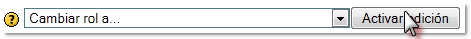 Activar edición en el curso Moodle