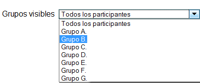 Selector grupos