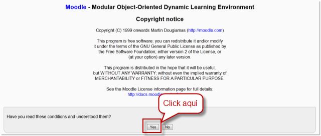 Condiciones de Moodle