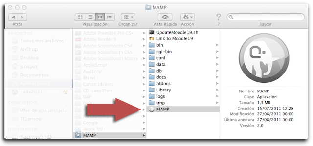 Buscar MAMp en finder