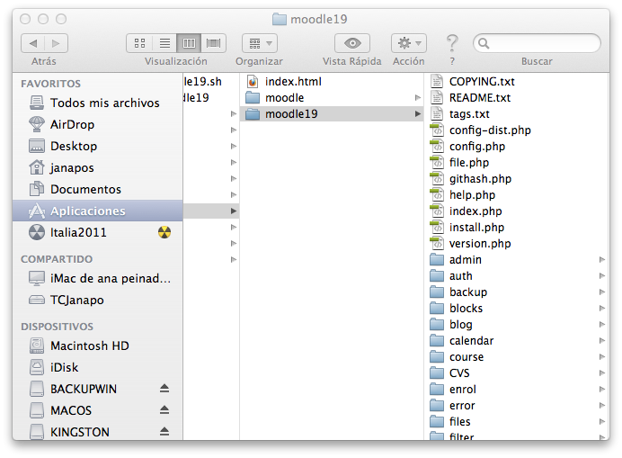 Moodle19 en MAMP