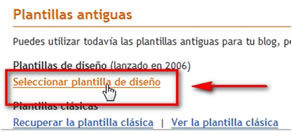 Seleccionar plantilla de diseño