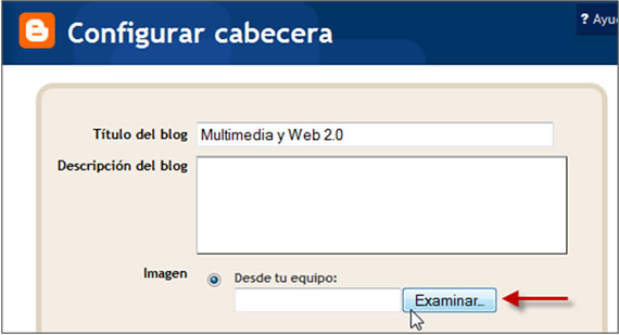 Configurar cabecera