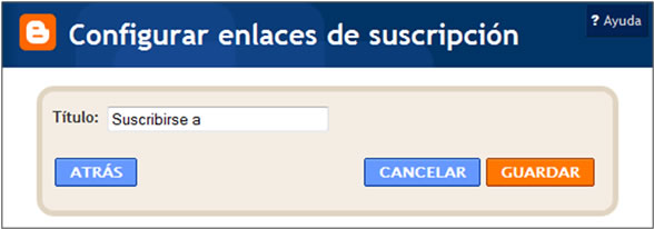 Configurar enlaces de suscripción