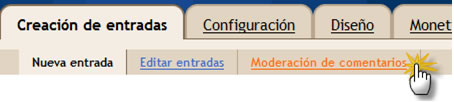 Creación de entradas > Moderación de comentarios