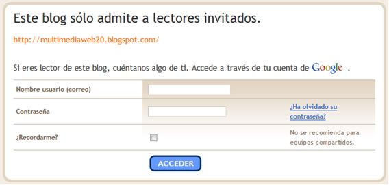 Este blod sólo admite a lectores invitados