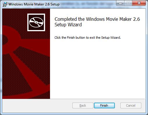 Fin de instalación Movie Maker 