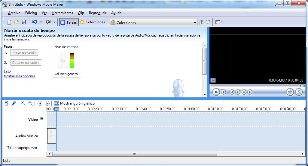 Narrar escala de tiempo MOVIE MAKER 