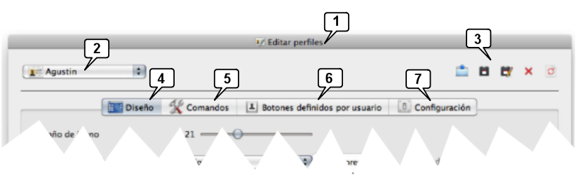 Cabecera de la ventana de configuración de Inspire.