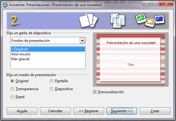 Asistente para Presentaciones. Paso 2