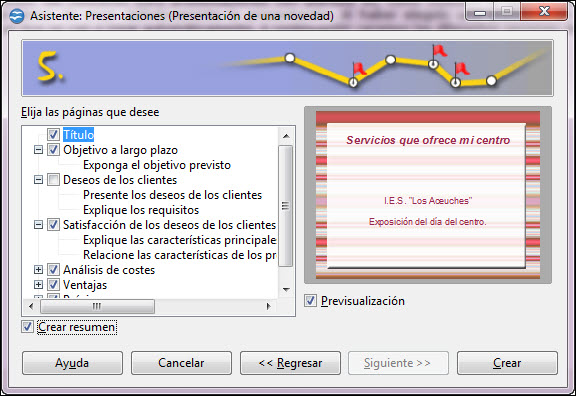 Asistente para presentaciones. Paso 5