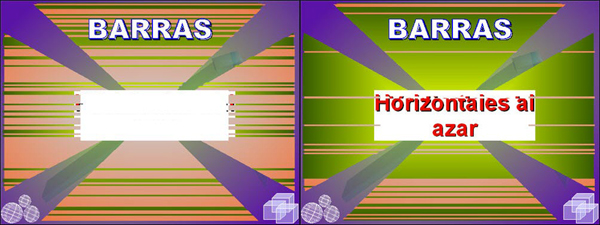 Barras horizontales al azar