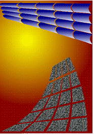 Cuadrados rellenos de gradiente y perspectiva