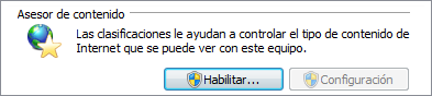 Configuración del asesor de contenido