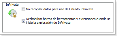 Configuración InPrivate