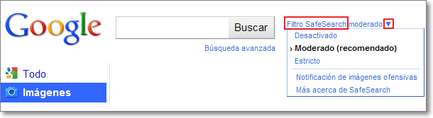 Filtro SafeSearch