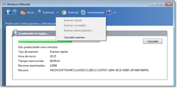 Examen de Windows Defender